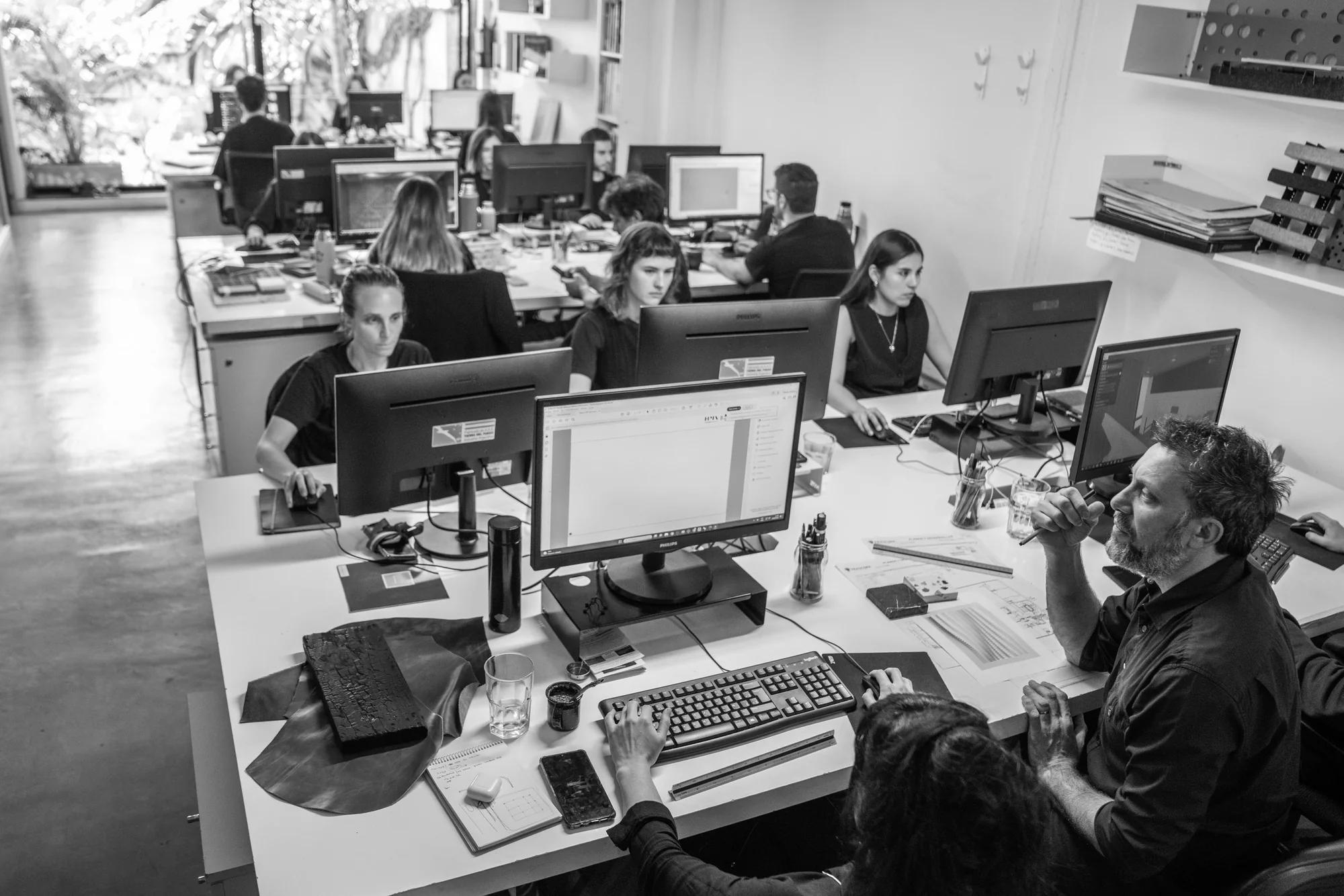 La planta del estudio HMA en Buenos Aires, con el equipo trabajando