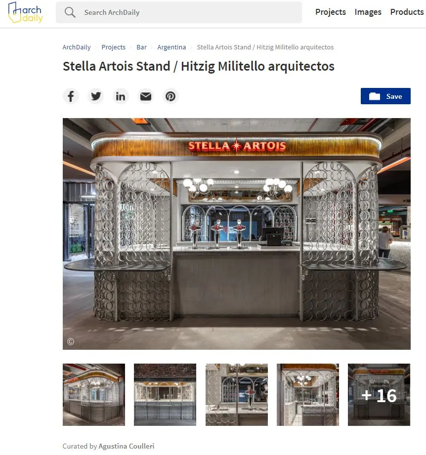 ArchDaily, nota sobre Stella Artois Stand